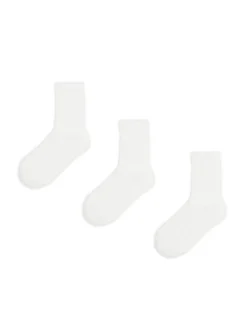 3 pack białych skarpetek basic