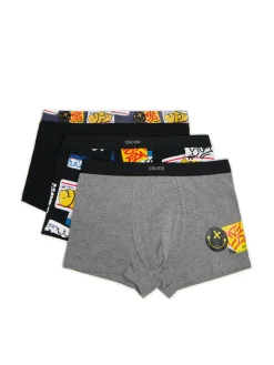 3 pack bokserek z kolorowym nadrukiem