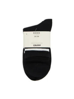 3 pack czarnych skarpet z białymi paskami