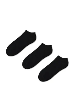 3 pack czarnych skarpetek stopek