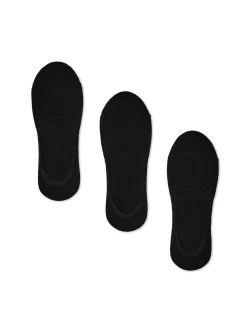 3 pack czarnych skarpetek stopek