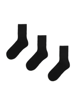 3 pack czarnych skarpetek basic