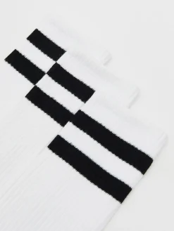 3 pack długich białych skarpet basic