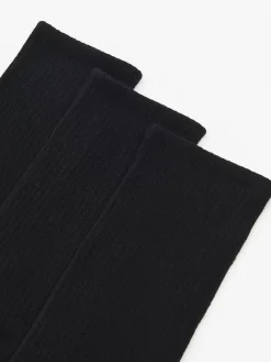 3 pack długich czarnych skarpet basic