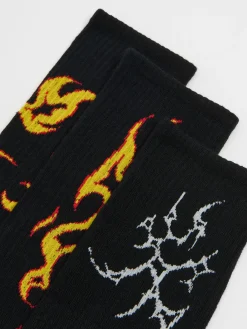 3 pack długich skarpet z nadrukiem