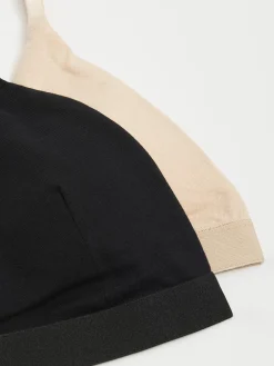 2 pack miękkich bawełnianych staników