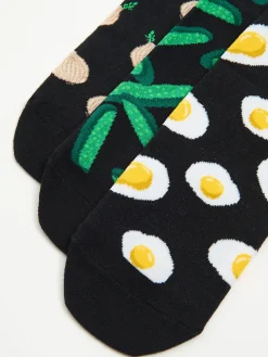 3 pack skarpet z food printem