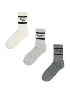 3 pack skarpet z nazwami miast