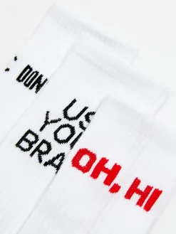 3 pack skarpet ze sloganami