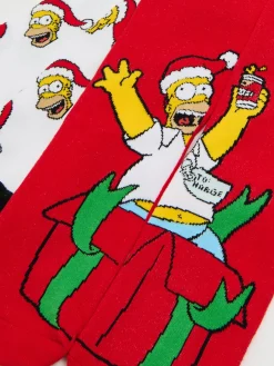 2 pack świątecznych skarpet Simpsonowie