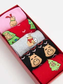5 pack świątecznych skarpet z kapibarą