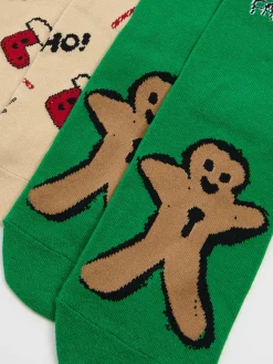 2 pack świątecznych skarpet w pierniczki