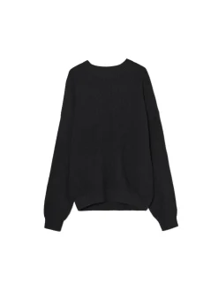 Żakardowy czarny sweter