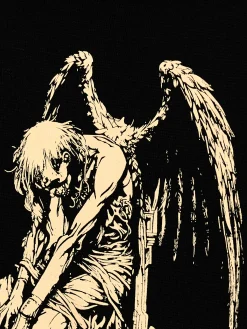 Żakardowy sweter z nadrukiem