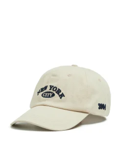 Beżowa bawełniana czapka z daszkiem