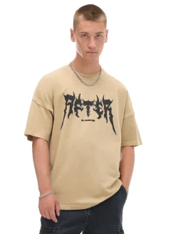 Beżowa koszulka z nadrukiem