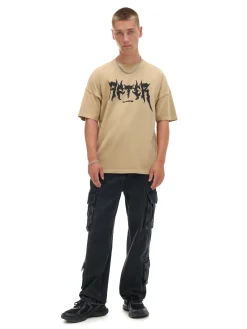 Beżowa koszulka z nadrukiem