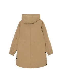 Beżowa parka z kapturem