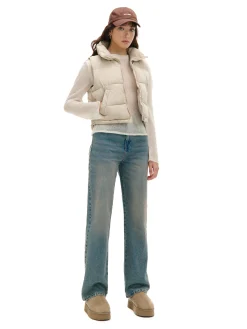 Beżowa pikowana kamizelka