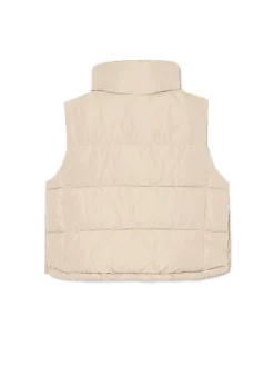 Beżowa pikowana kamizelka