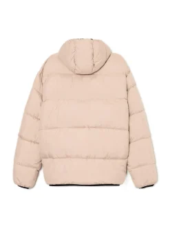 Beżowa pikowana kurtka puffer