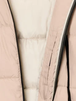 Beżowa pikowana kurtka puffer