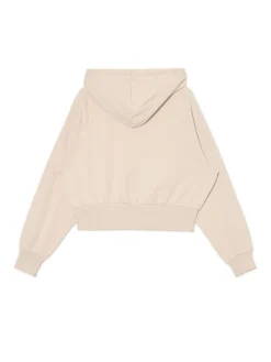 Beżowa rozpinana bluza z kapturem