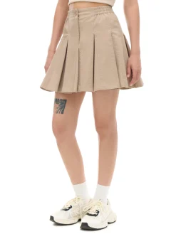 Beżowa spódnica mini