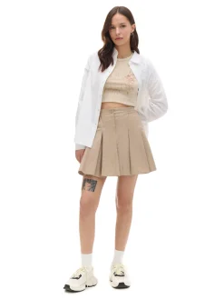 Beżowa spódnica mini