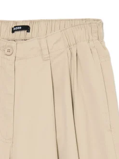 Beżowe spodnie wide leg