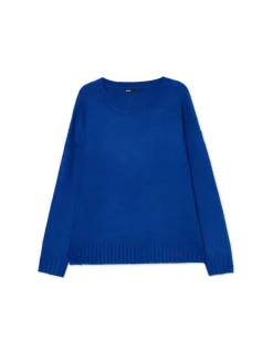 Beżowy gładki sweter