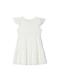 Biała ażurowa sukienka mini