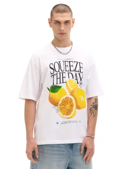 Biała koszulka z motywem cytryn