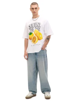 Biała koszulka z motywem cytryn