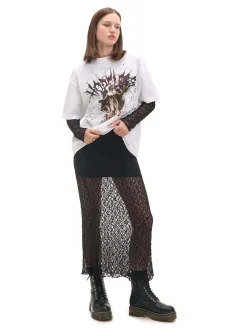 Biała koszulka z nadrukiem rzeźby UNISEX