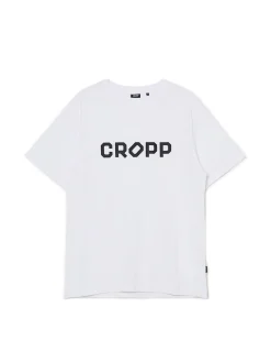 Biała koszulka z nadrukiem Cropp