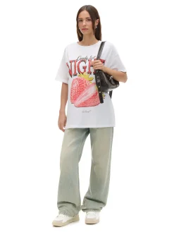 Biała koszulka z nadrukiem