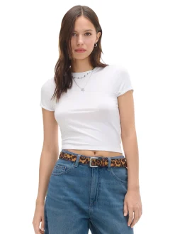 Biała koszulka z wiskozą