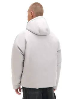 Biała kurtka puffer z kapturem