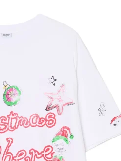 Biała świąteczna koszulka