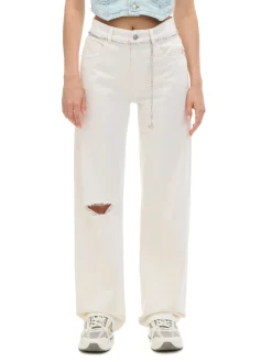 Białe jeansy straight