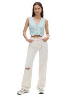 Białe jeansy straight