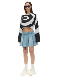 Biało-czarny sweter