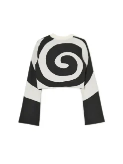 Biało-czarny sweter