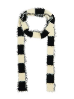 Biało-czarny szalik z meszkiem