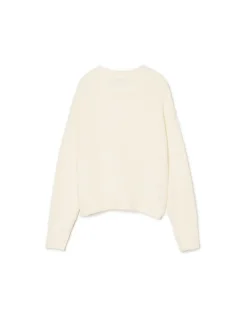 Biały gładki sweter