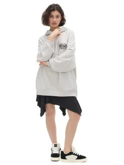 Bluza oversize z kapturem i nadrukiem