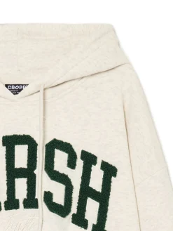 Bluza z kapturem i naszywkami