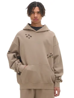 Bluza z kapturem z ozdobnymi wycięciami