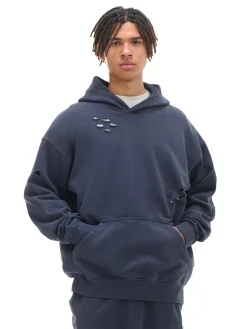 Bluza z kapturem z ozdobnymi wycięciami